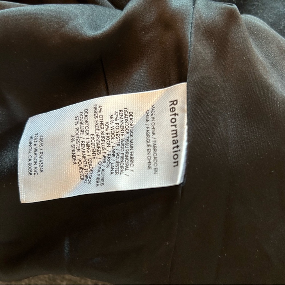 NWT Reformation Dakota Wool Skirt, Black, size 4 - Picture 5 of 8